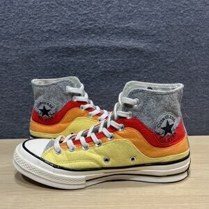 Converse Chuck 70 High Thermo Felt Storm Front Yellow Mens Size 7 Womens Size 9